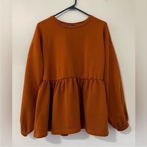 GUC Zara Rust Fleece inside Top Size S